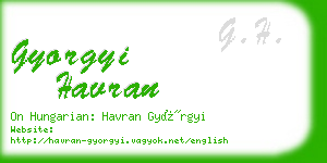 gyorgyi havran business card